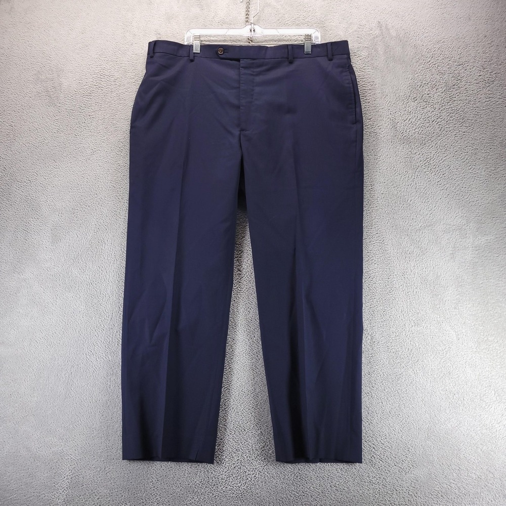 Brooks Brothers Dress Pants Mens 42 Blue Madison Fit Wool Straight Flat Front